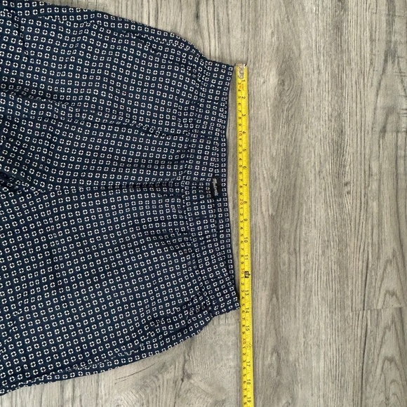 Madewell Navy Blue White Viscose Elastic Waist Dot Pattern Pant Sz S - Picture 6 of 7